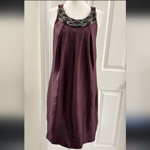 Alexia Admor Plum Beaded Dress Small